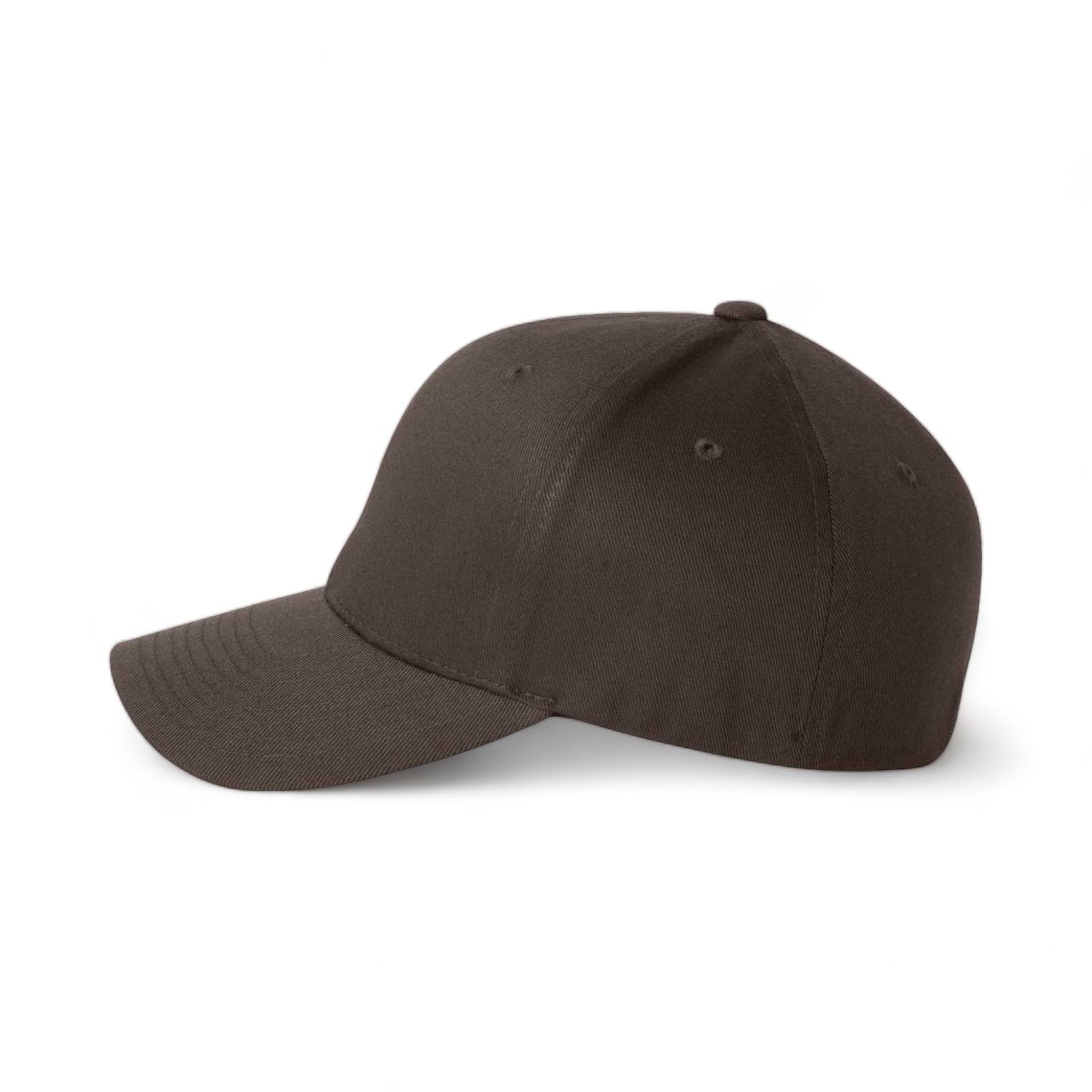 Side view of Flexfit 6277 custom hat in brown