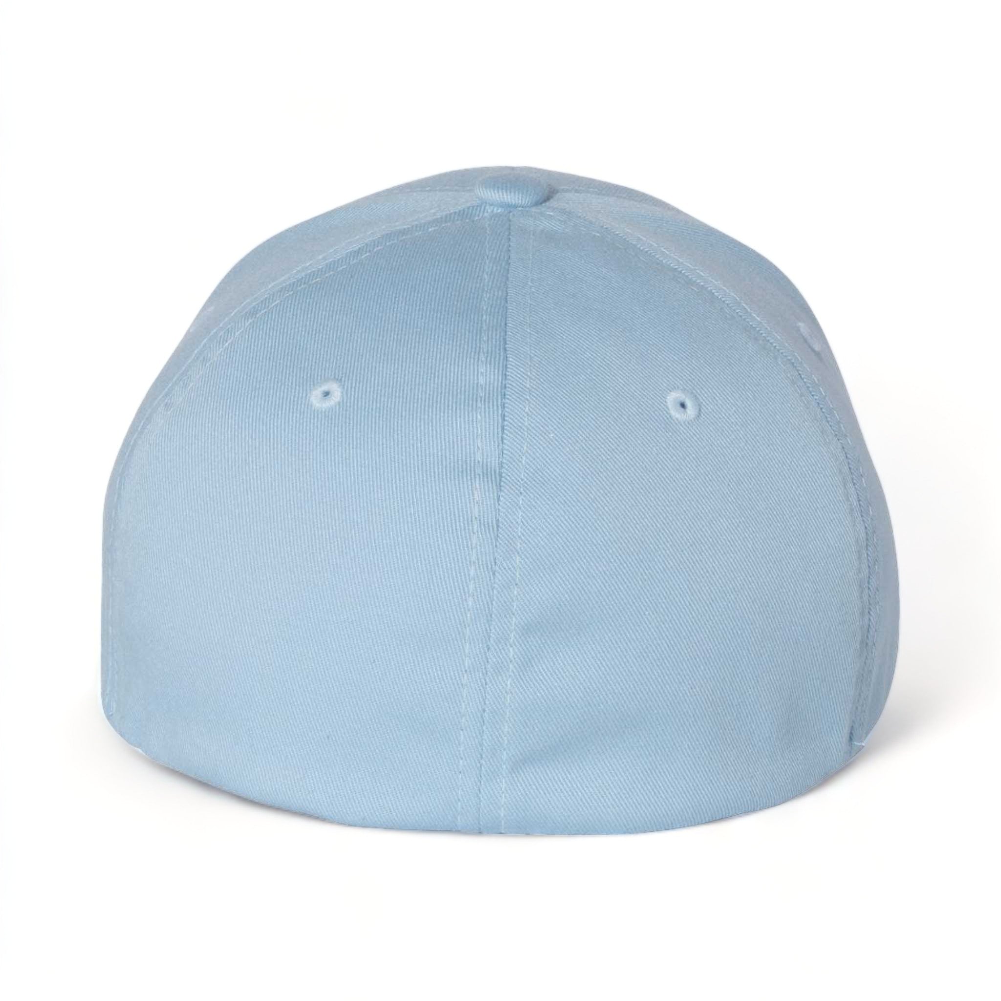 Back view of Flexfit 6277 custom hat in carolina blue