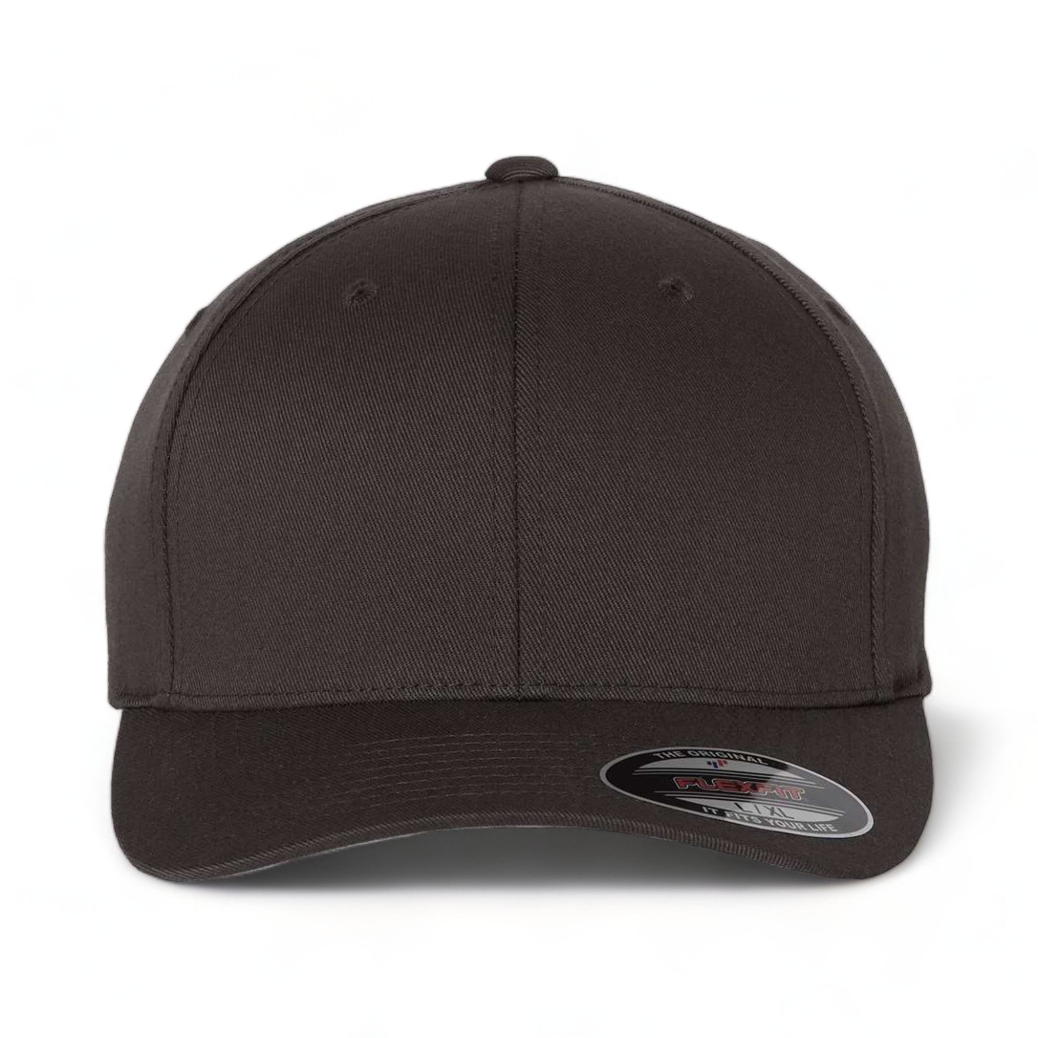 Front view of Flexfit 6277 custom hat in dark grey