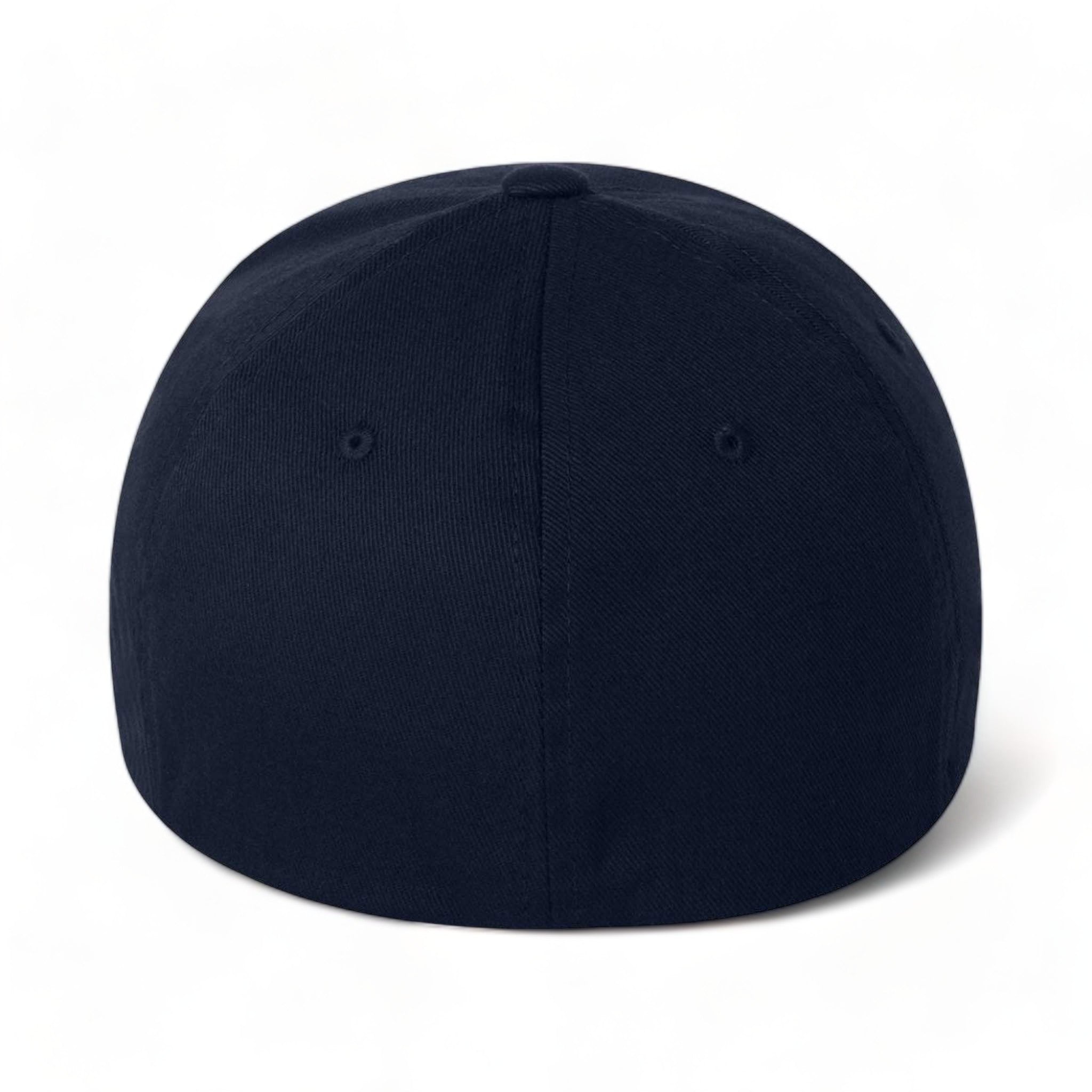 Back view of Flexfit 6277 custom hat in dark navy