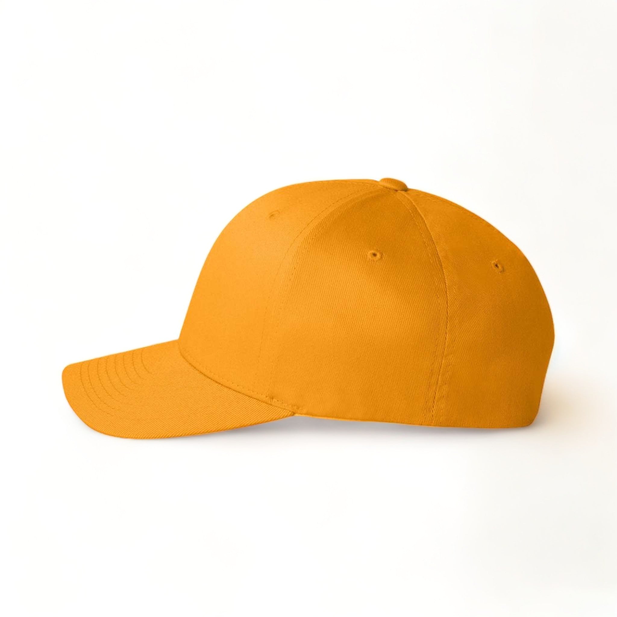 Side view of Flexfit 6277 custom hat in gold