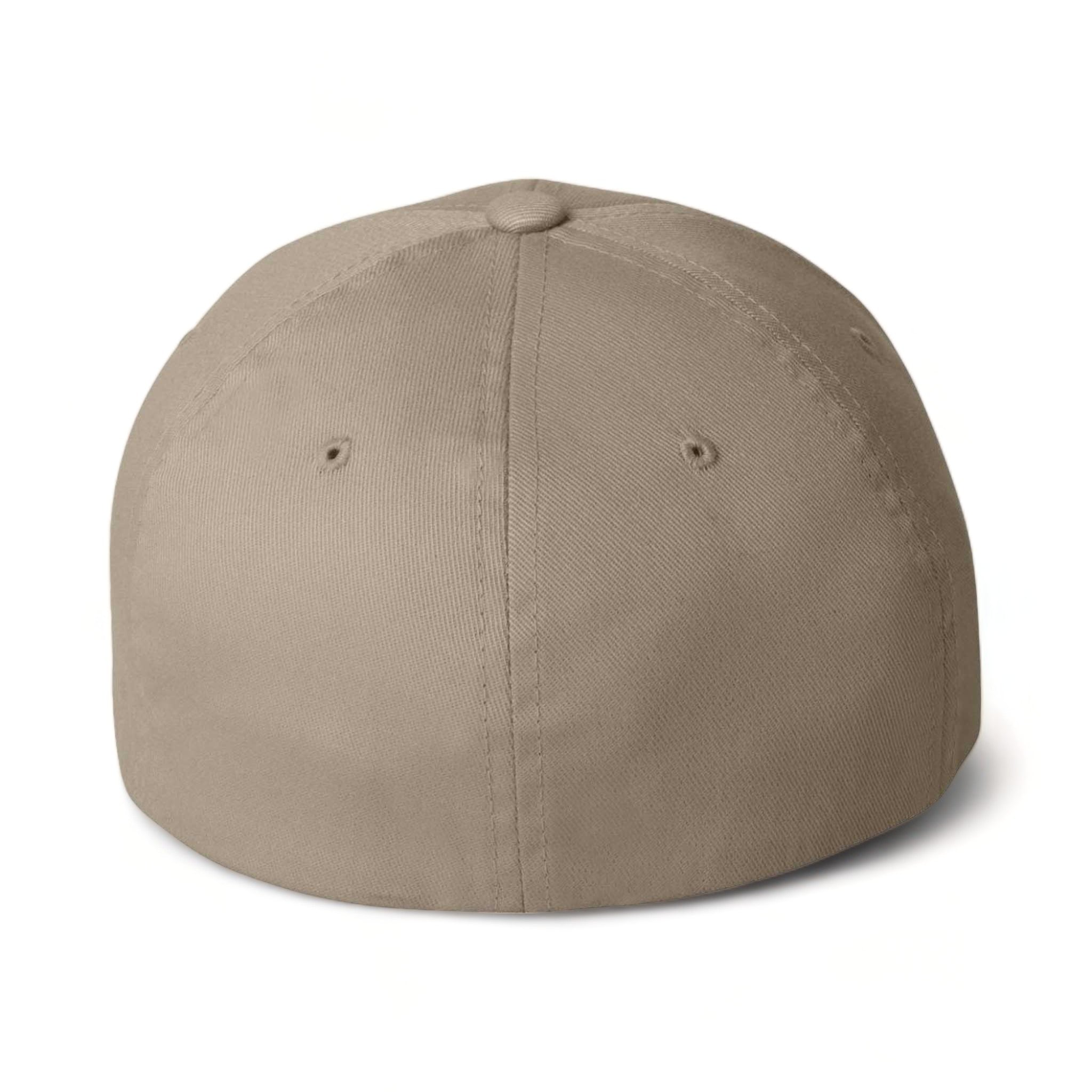 Back view of Flexfit 6277 custom hat in khaki