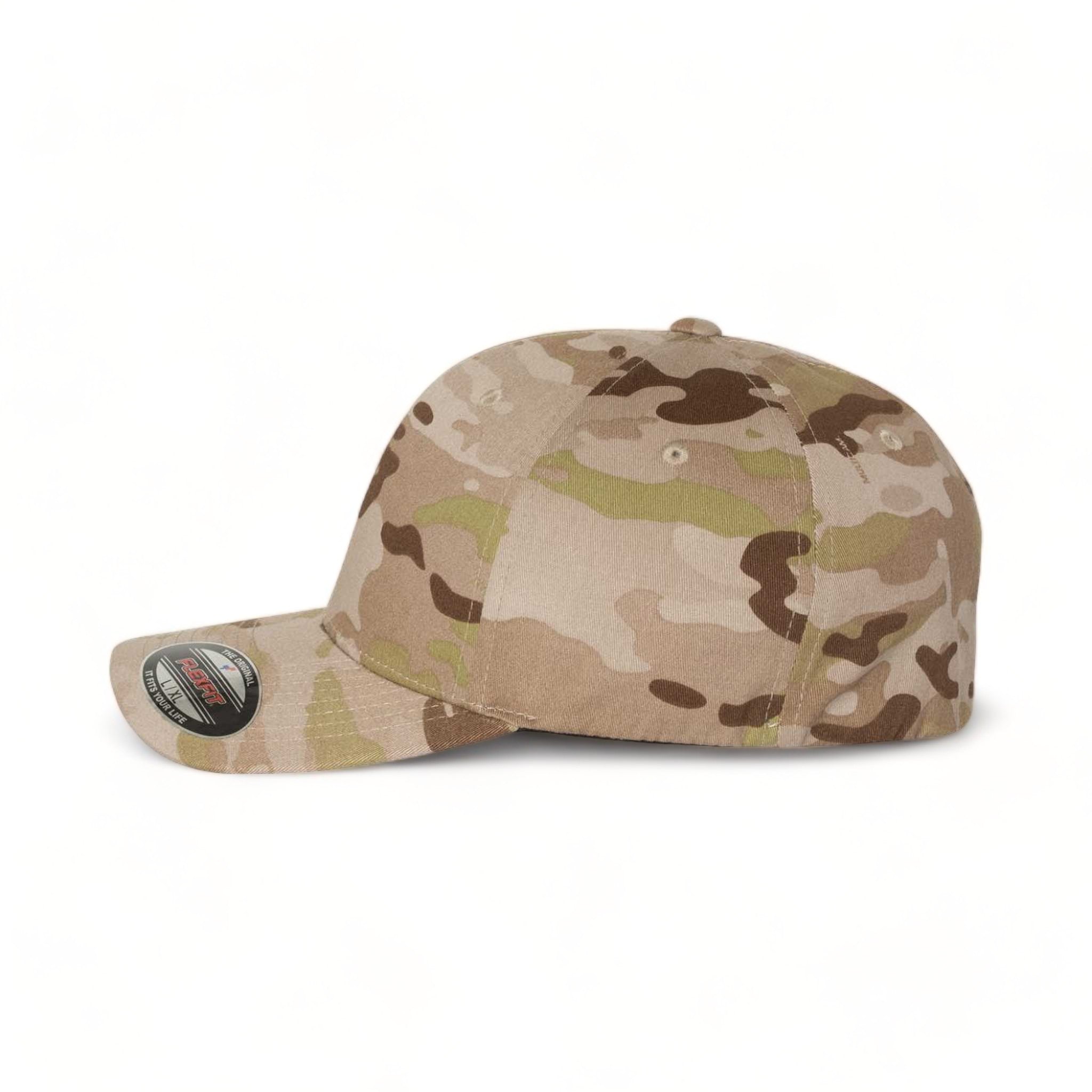 Side view of Flexfit 6277 custom hat in multicam arid