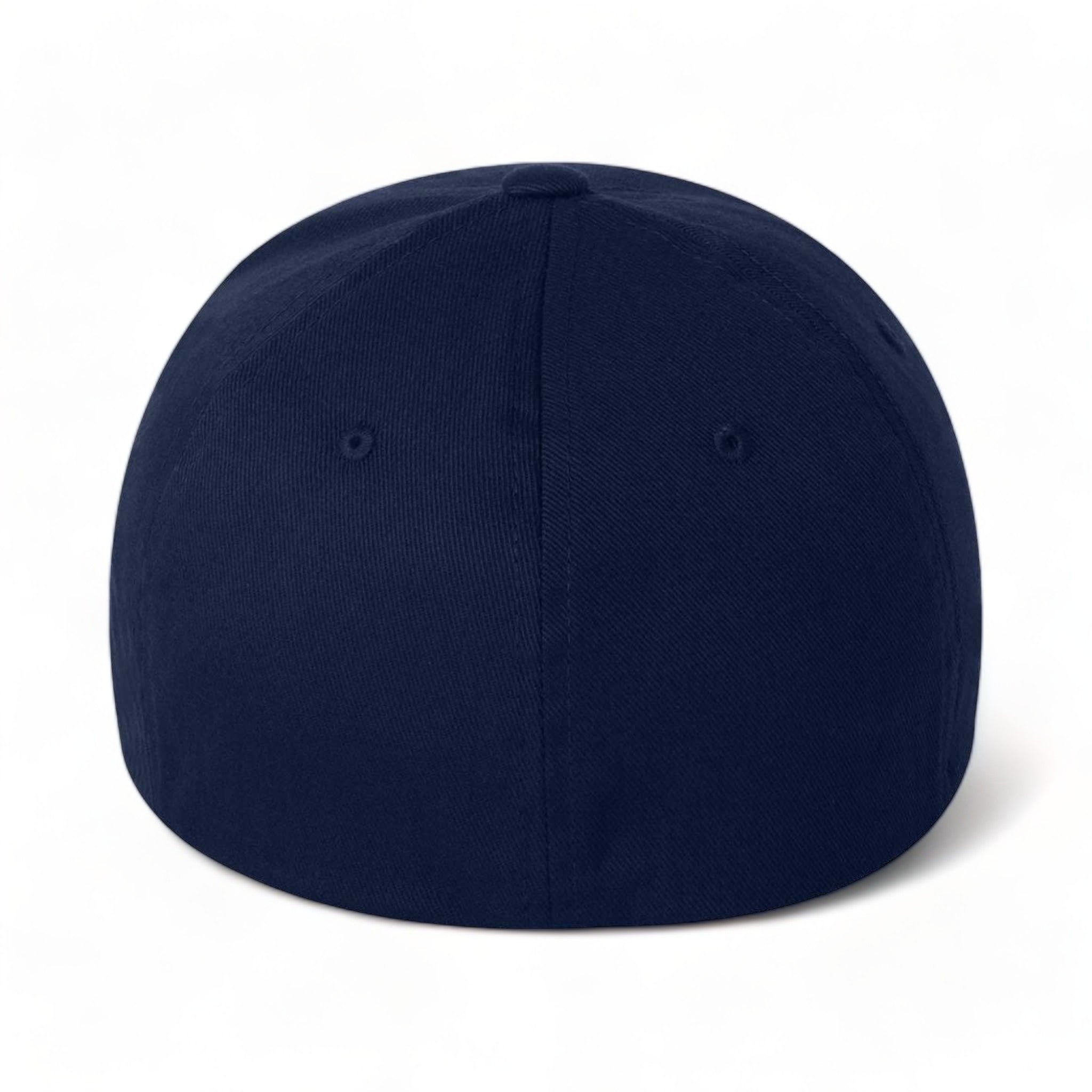 Back view of Flexfit 6277 custom hat in navy