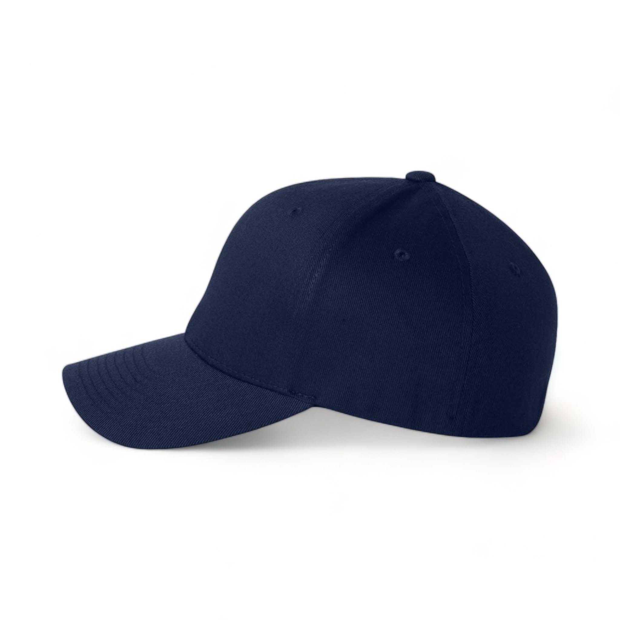 Side view of Flexfit 6277 custom hat in navy