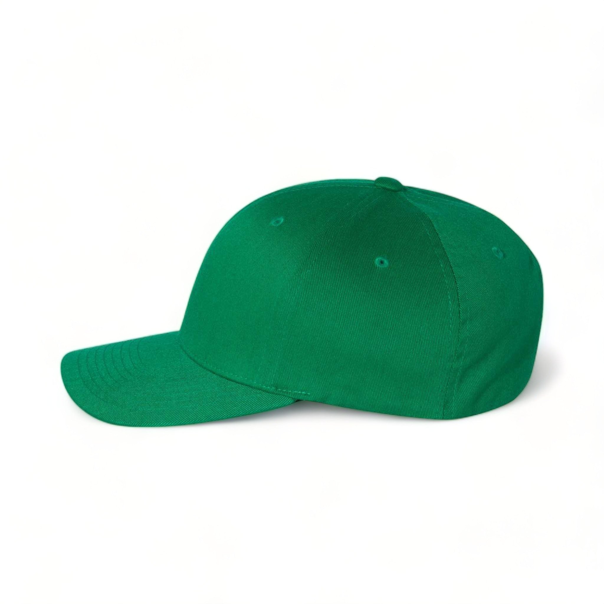Side view of Flexfit 6277 custom hat in pepper green