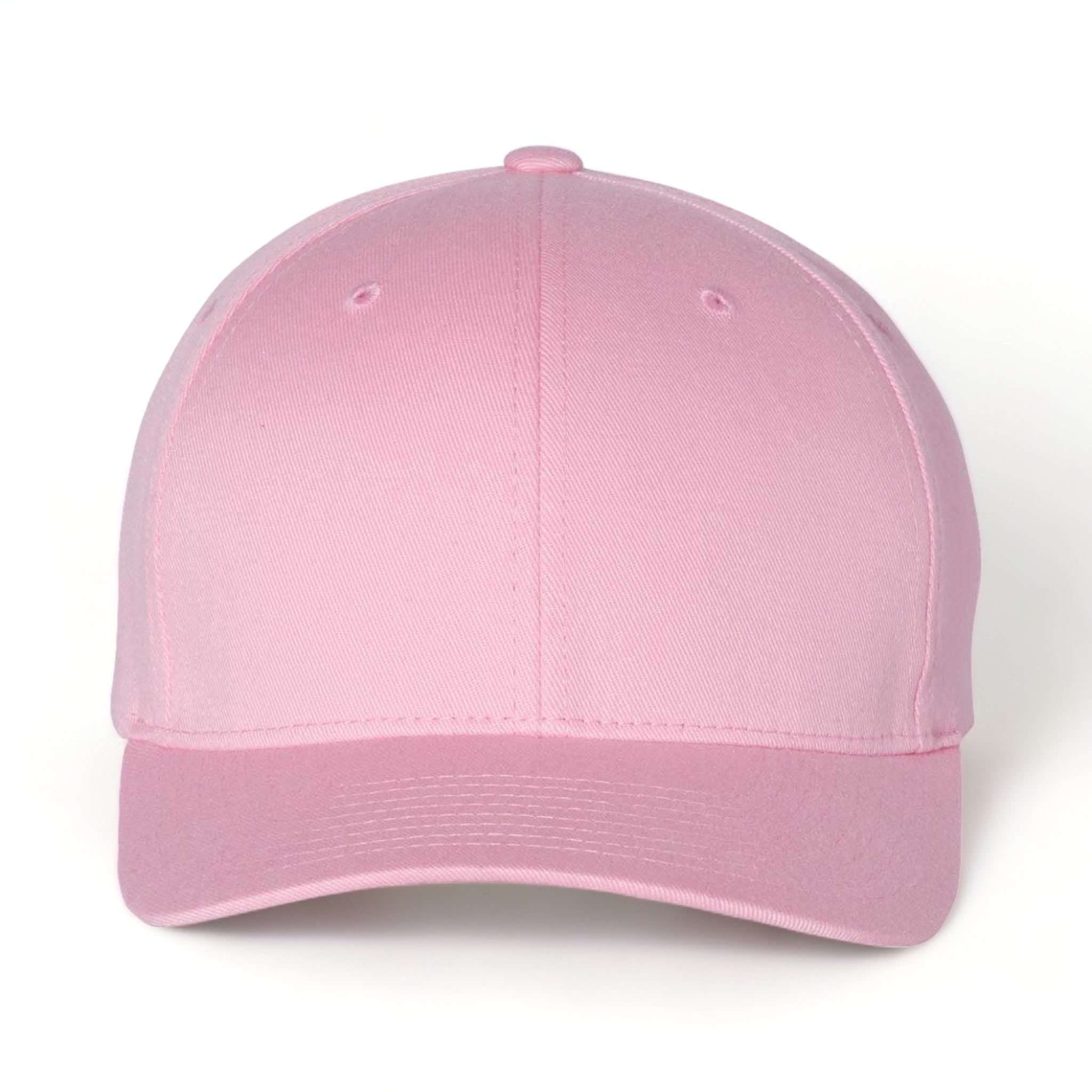 Front view of Flexfit 6277 custom hat in pink