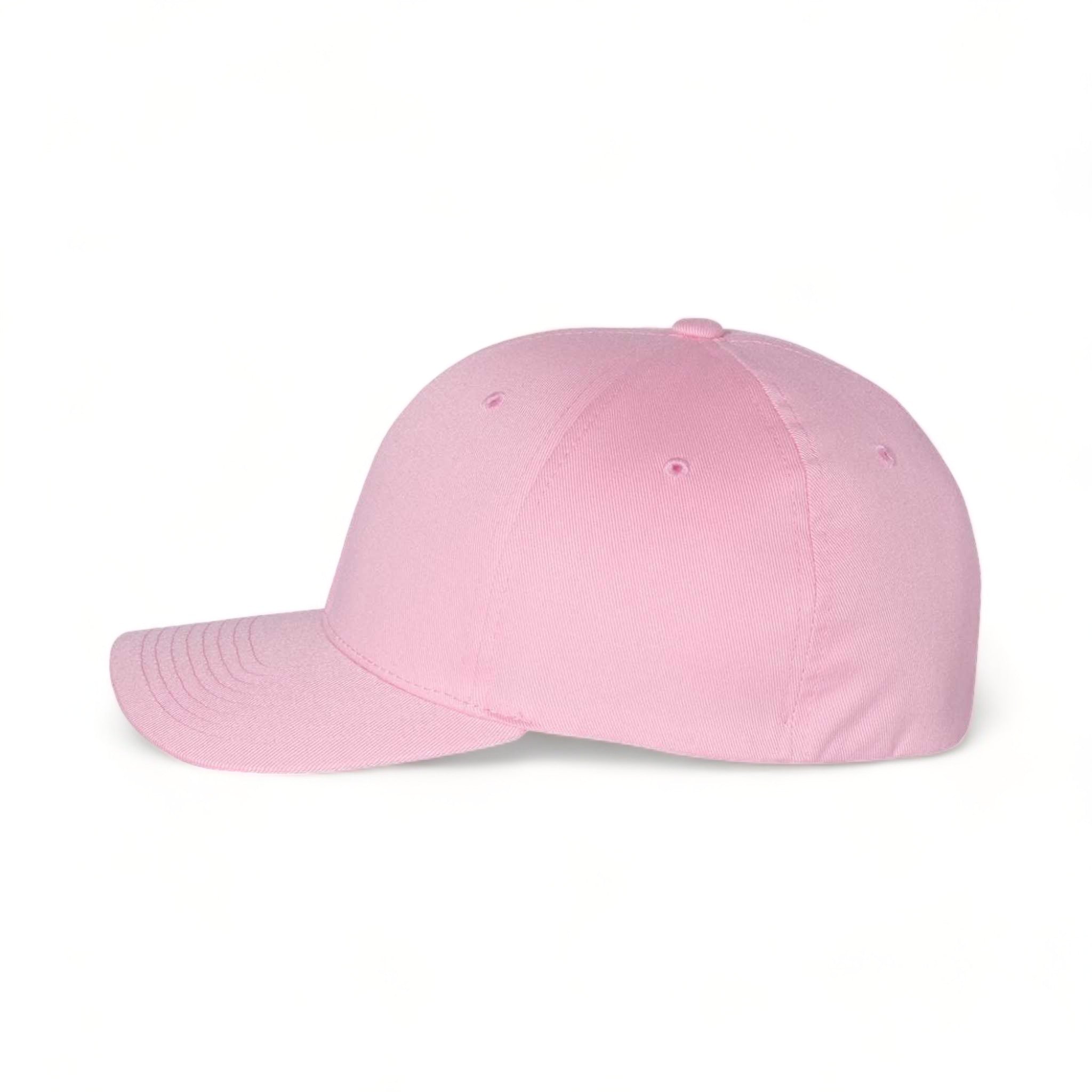 Side view of Flexfit 6277 custom hat in pink