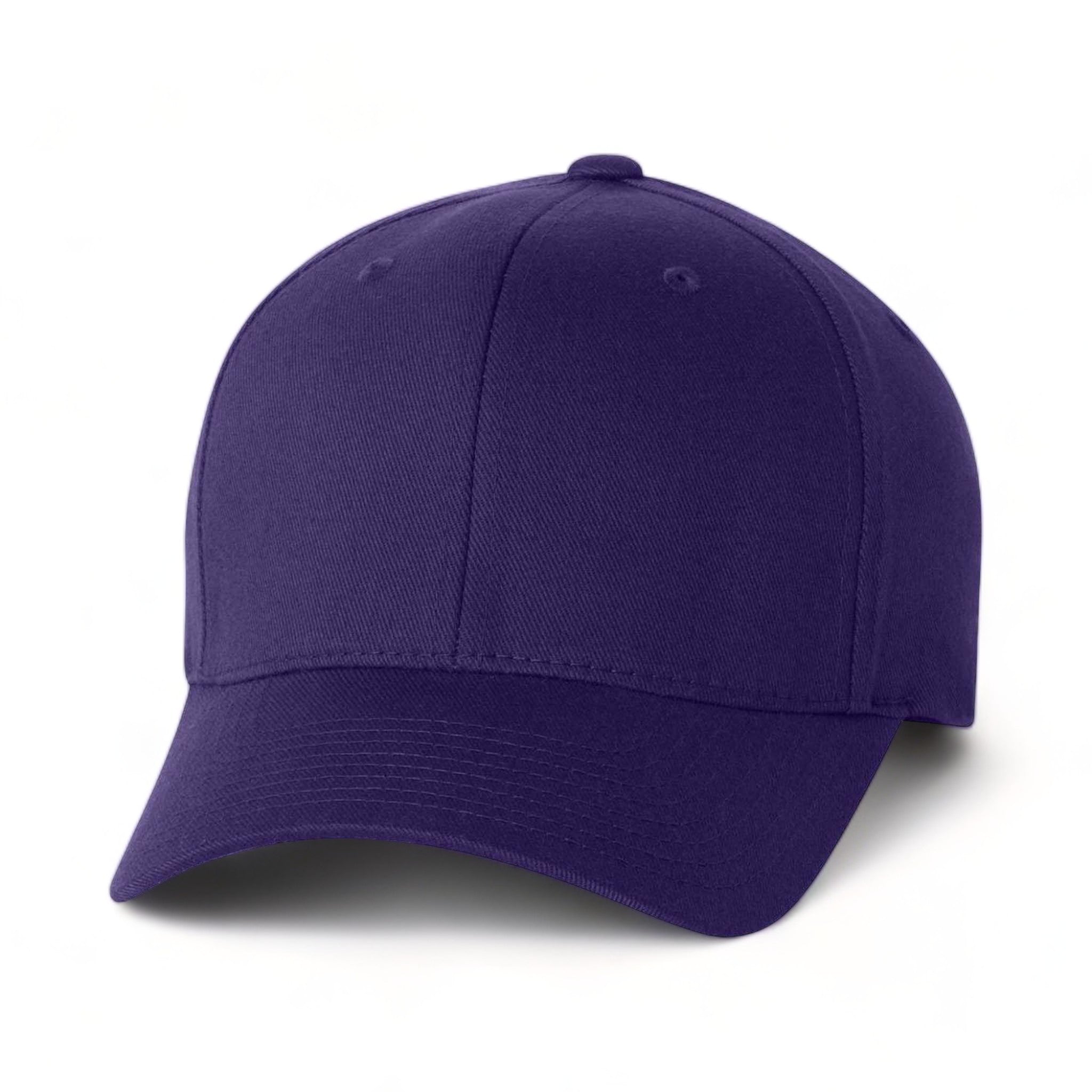 Front view of Flexfit 6277 custom hat in purple