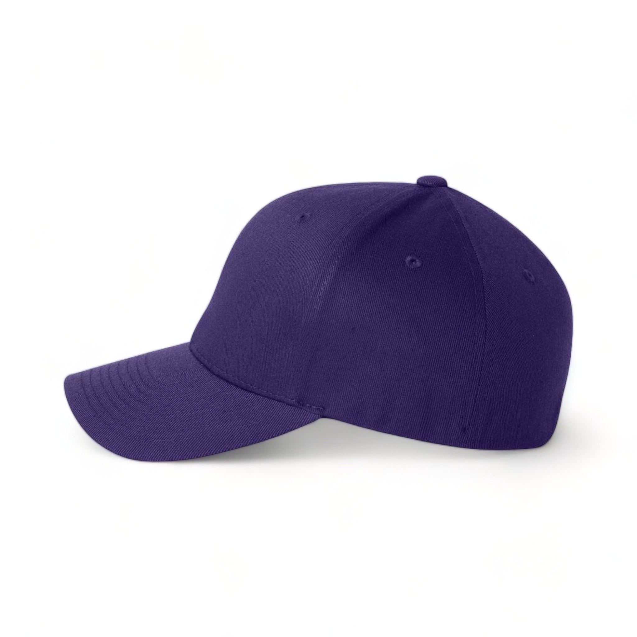 Side view of Flexfit 6277 custom hat in purple