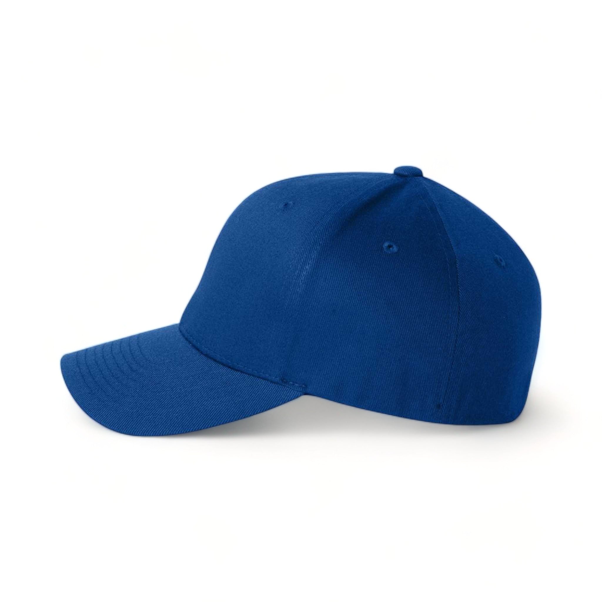 Side view of Flexfit 6277 custom hat in royal blue