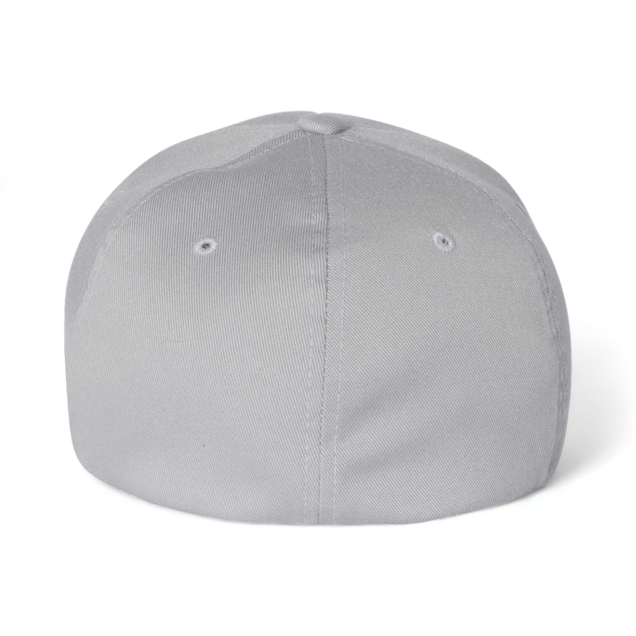Back view of Flexfit 6277 custom hat in silver