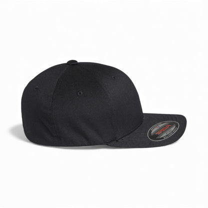 Right side view of Flexfit 6277Y custom hat in black