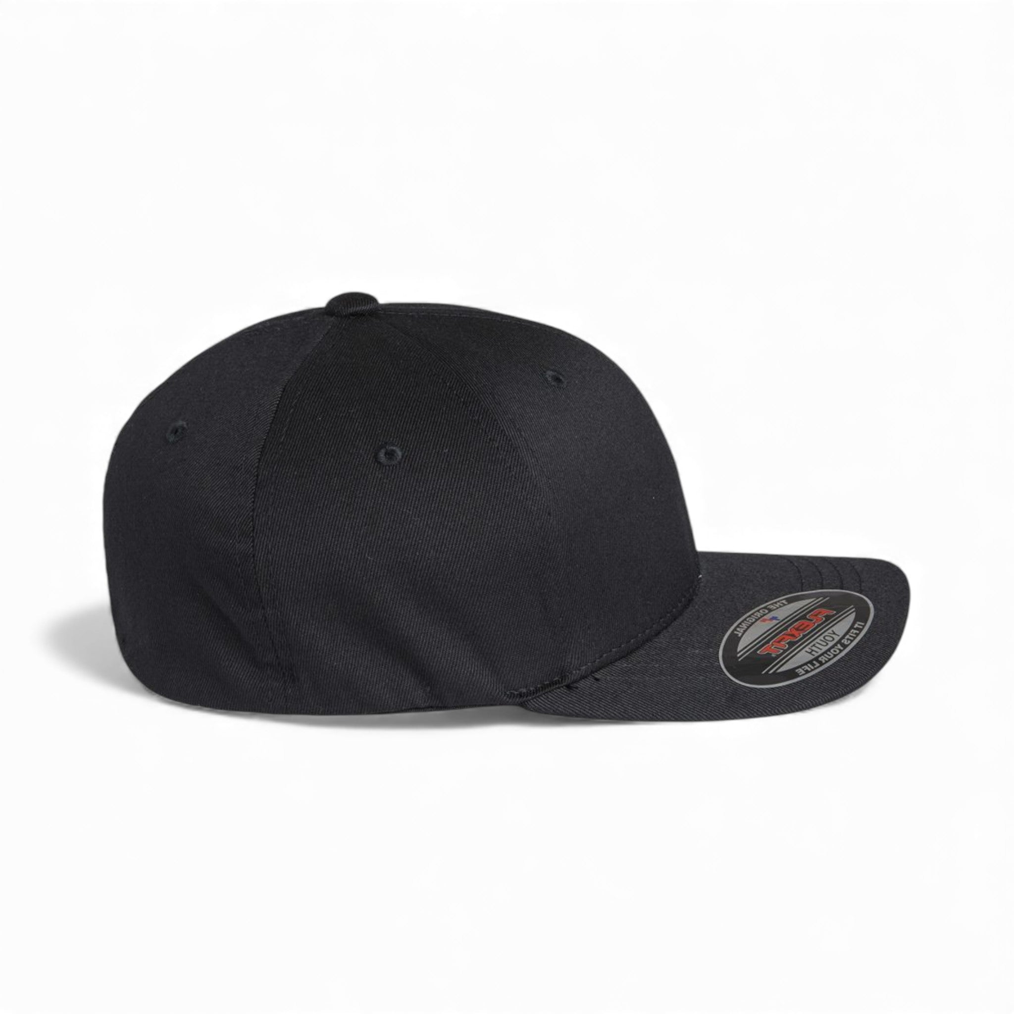 Right side view of Flexfit 6277Y custom hat in black