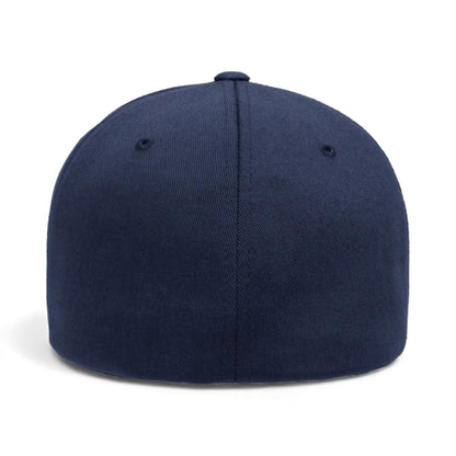Back view of Flexfit 6277Y custom hat in navy