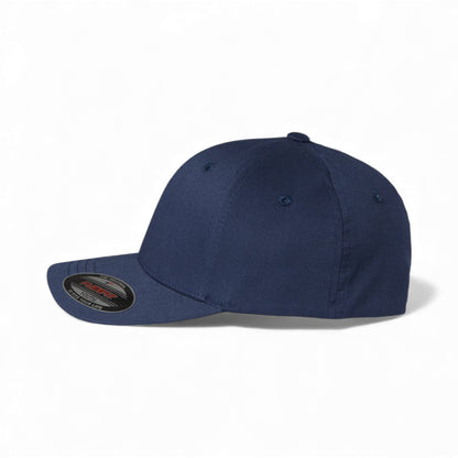 Left side view of Flexfit 6277Y custom hat in navy