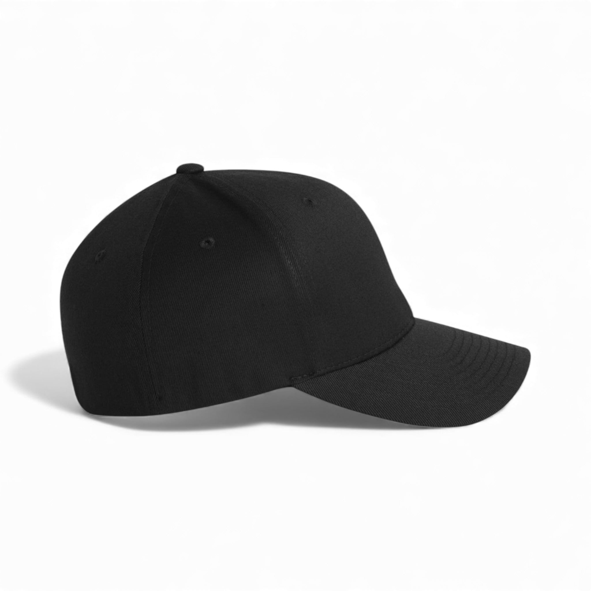 Right side view of Flexfit 6277 custom hat in black