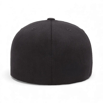 Back view of Flexfit 6297f custom hat in black