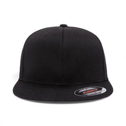 Front view of Flexfit 6297f custom hat in black