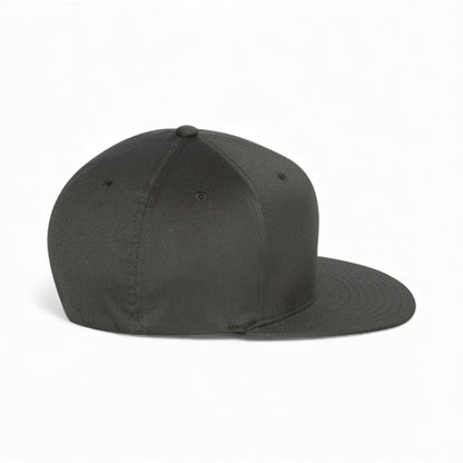 Right side view of Flexfit 6297F custom hat in dark grey