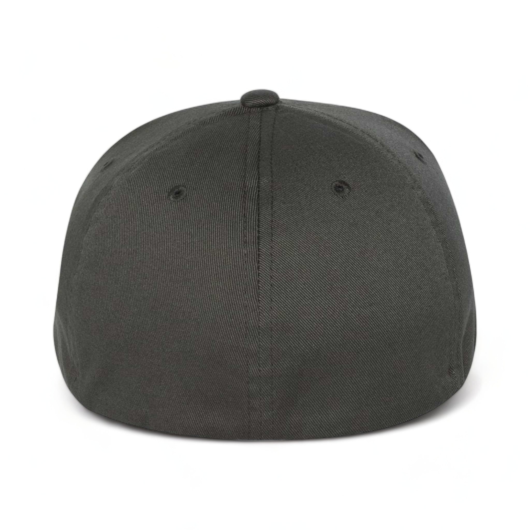 Back view of Flexfit 6297f custom hat in dark grey