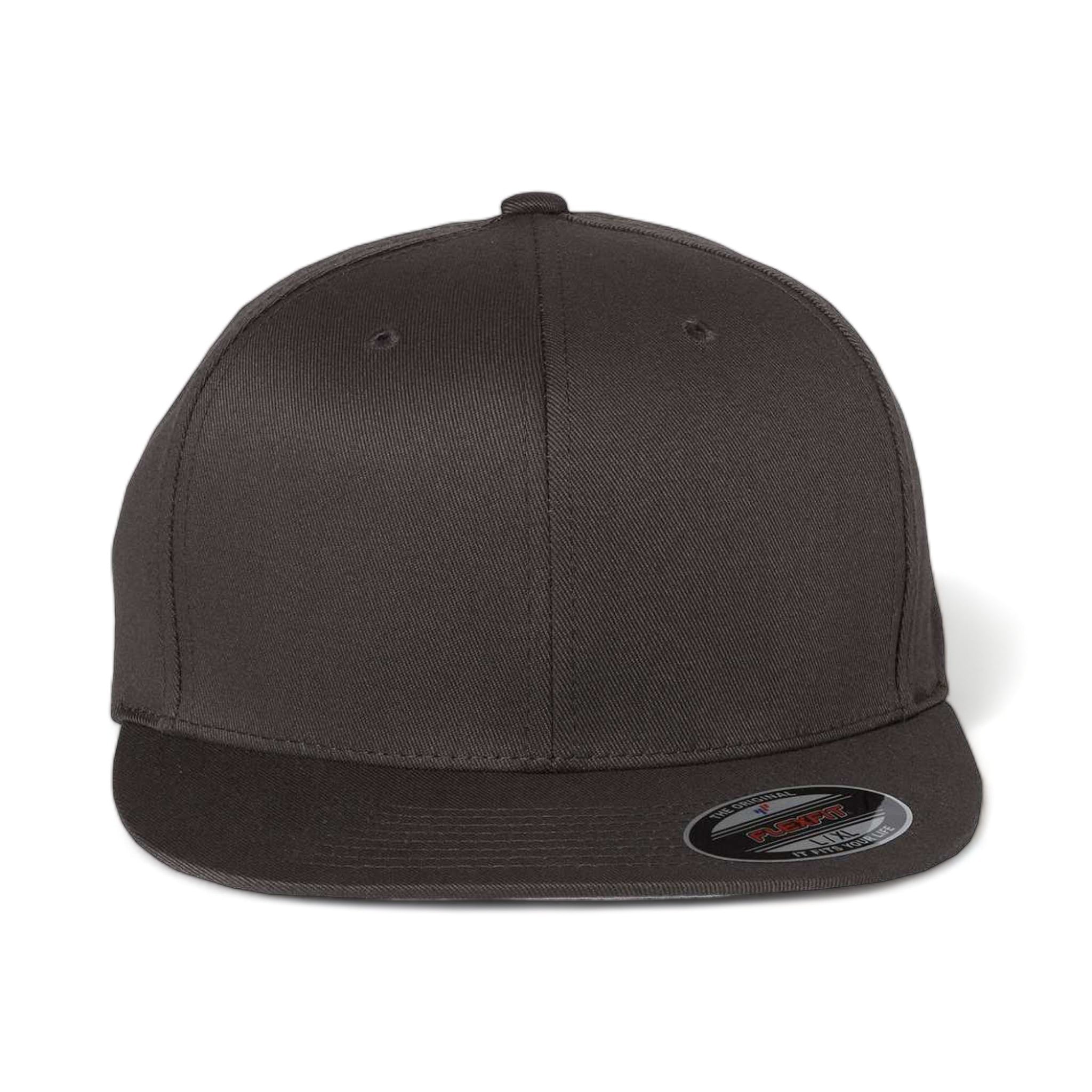 Front view of Flexfit 6297f custom hat in dark grey