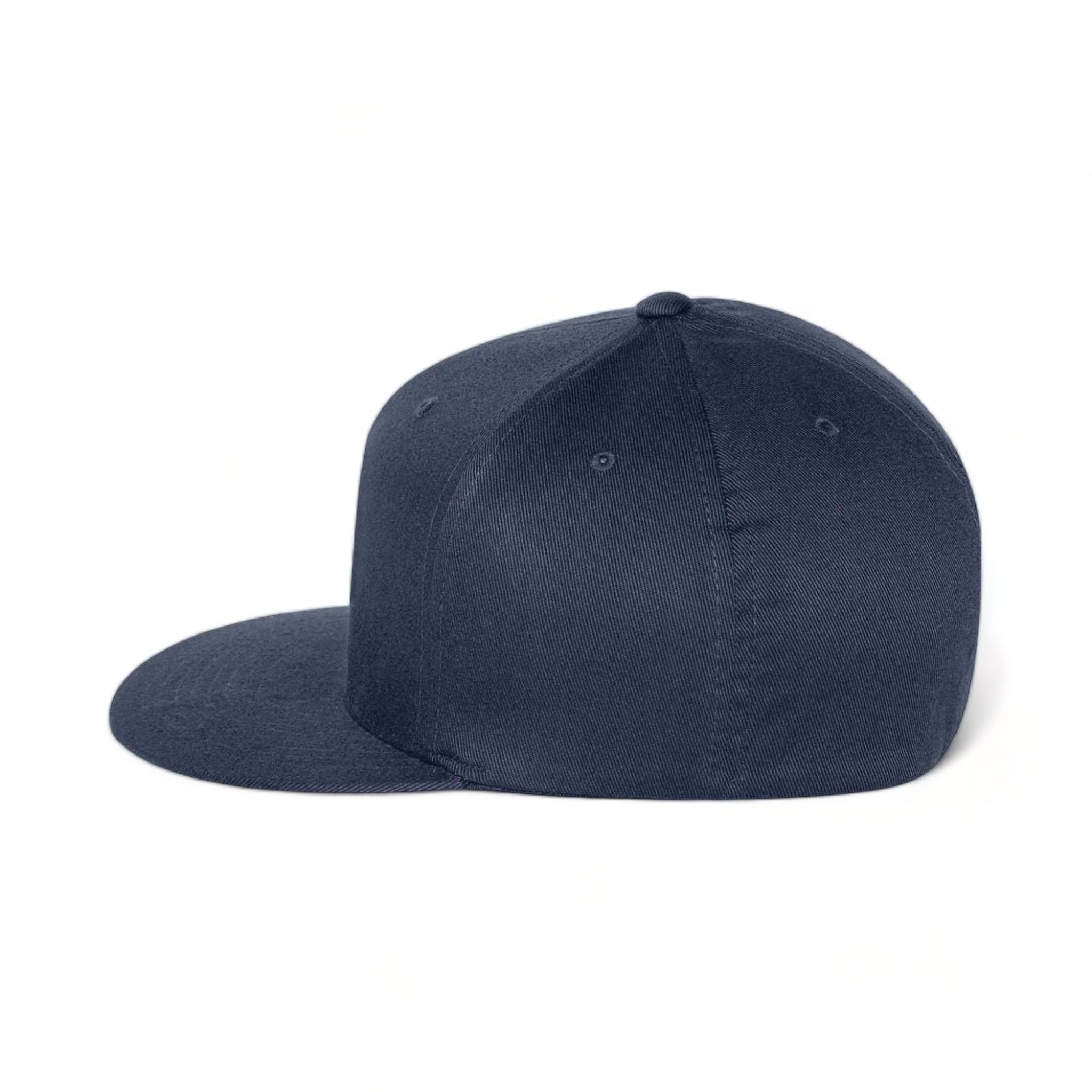 Side view of Flexfit 6297f custom hat in navy