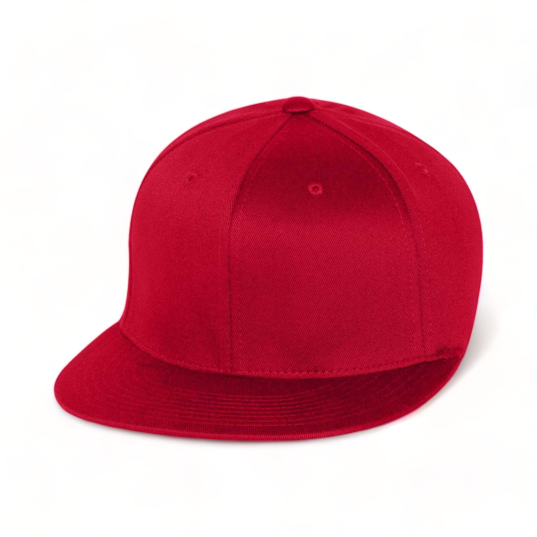 Front view of Flexfit 6297f custom hat in red