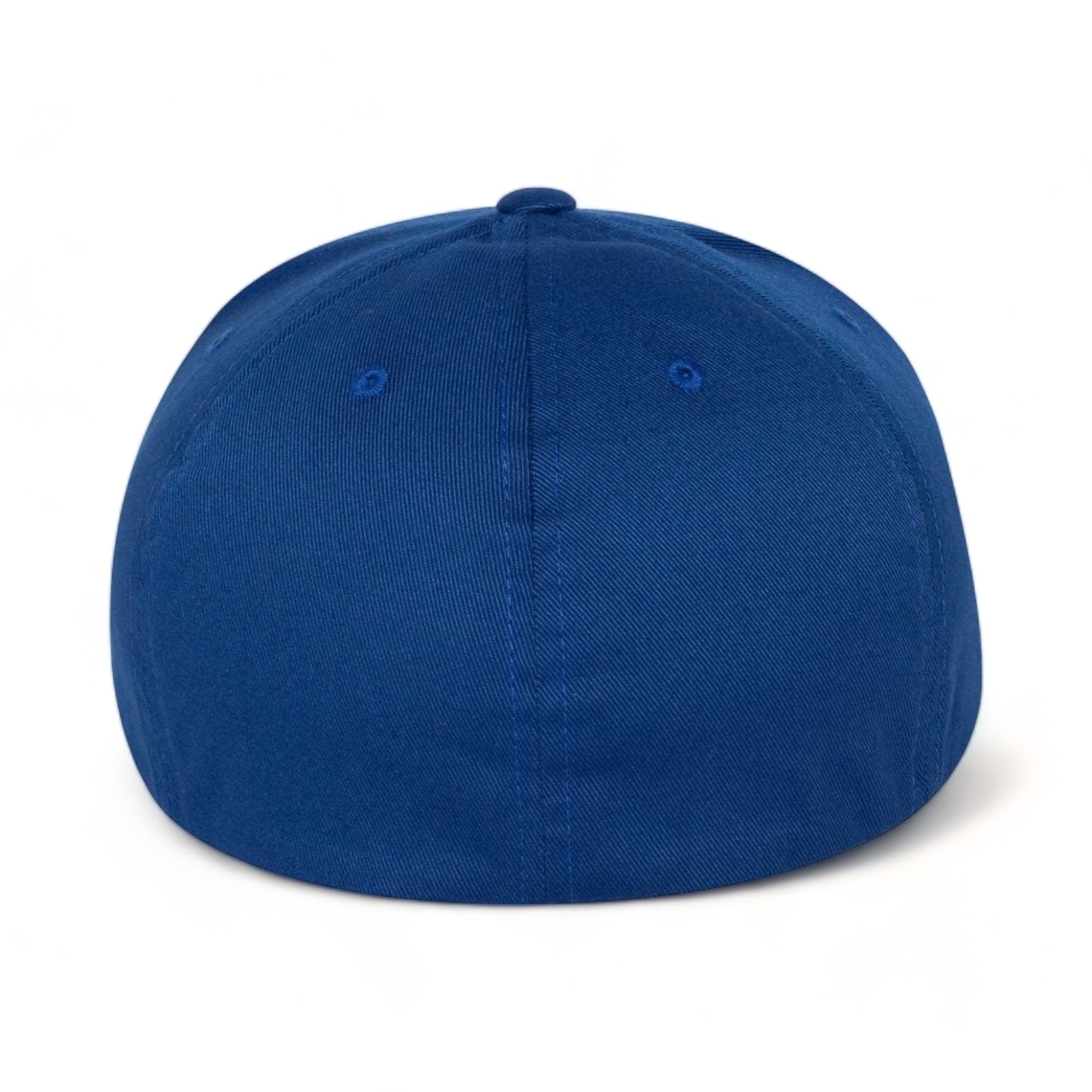 Back view of Flexfit 6297f custom hat in royal blue