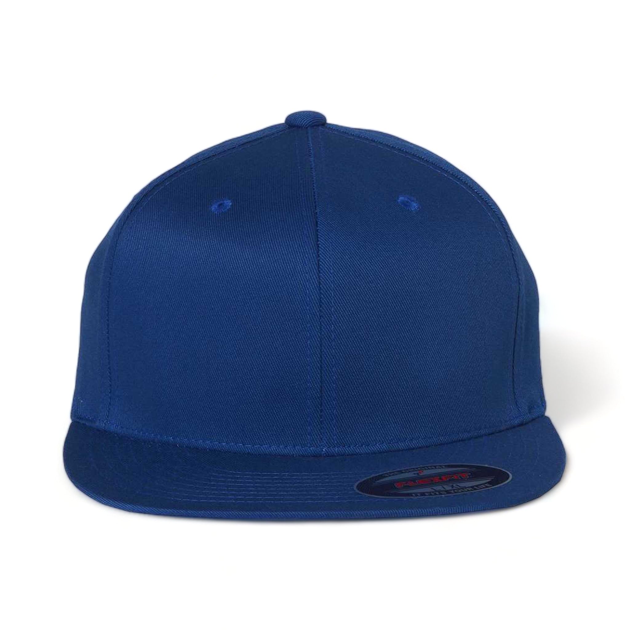Front view of Flexfit 6297f custom hat in royal blue