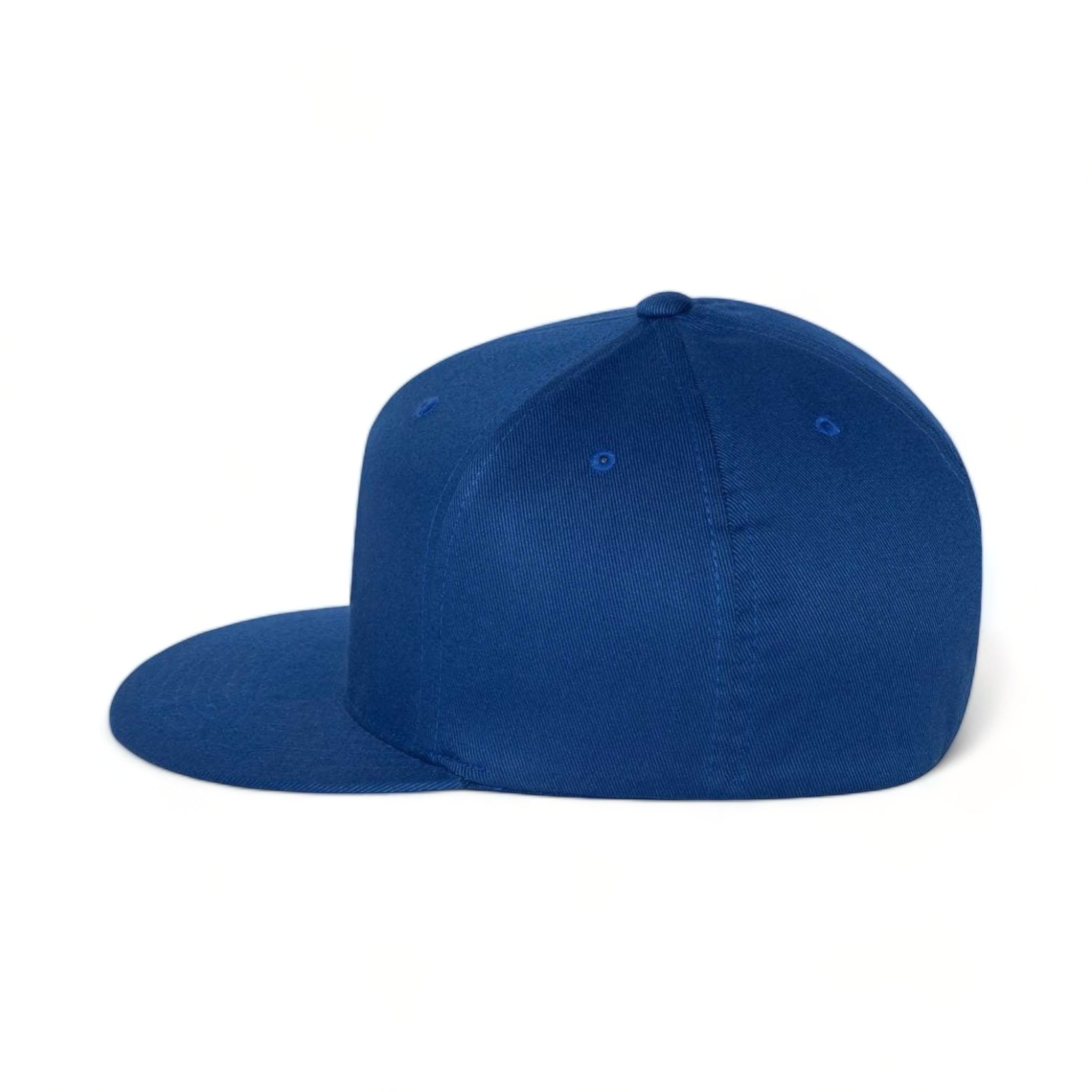 Side view of Flexfit 6297f custom hat in royal blue