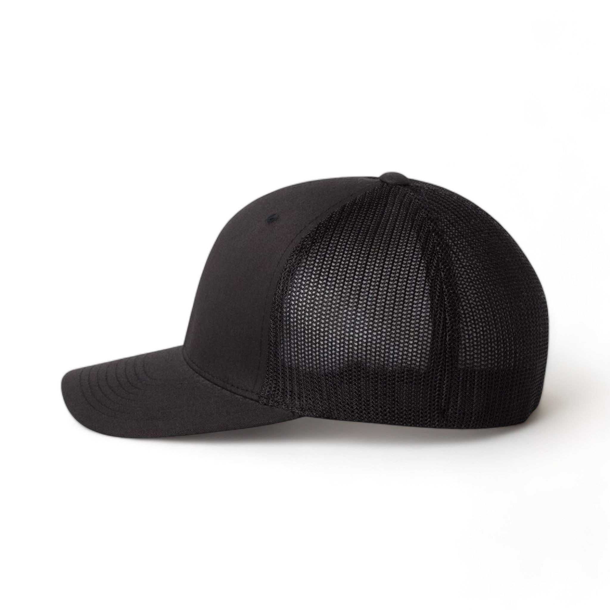 Side view of Flexfit 6511 custom hat in black