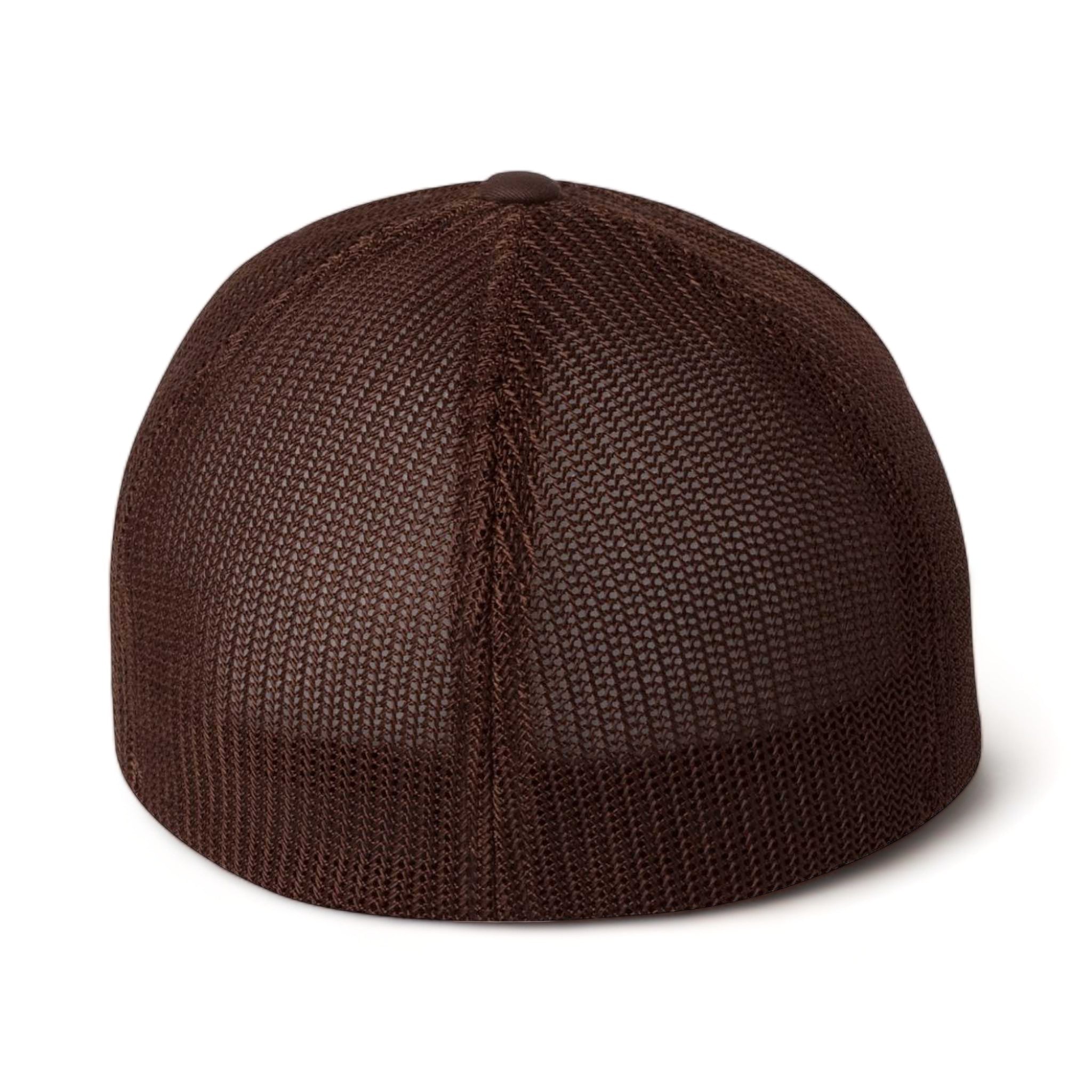Back view of Flexfit 6511 custom hat in brown