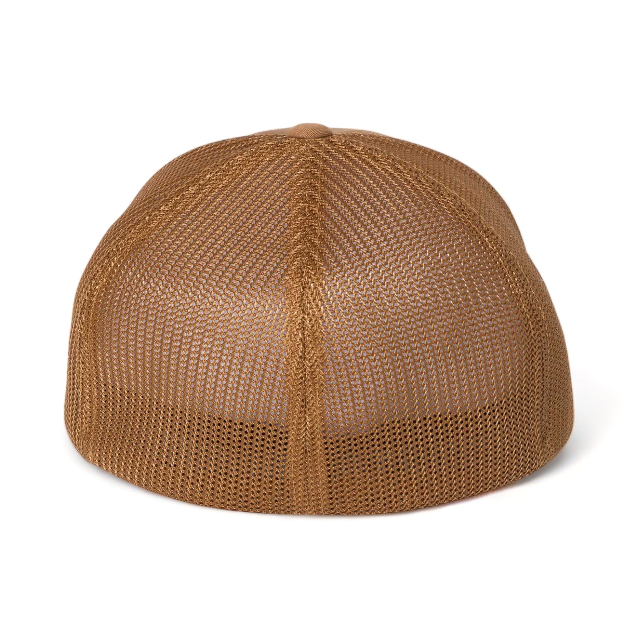 Back view of Flexfit 6511 custom hat in caramel