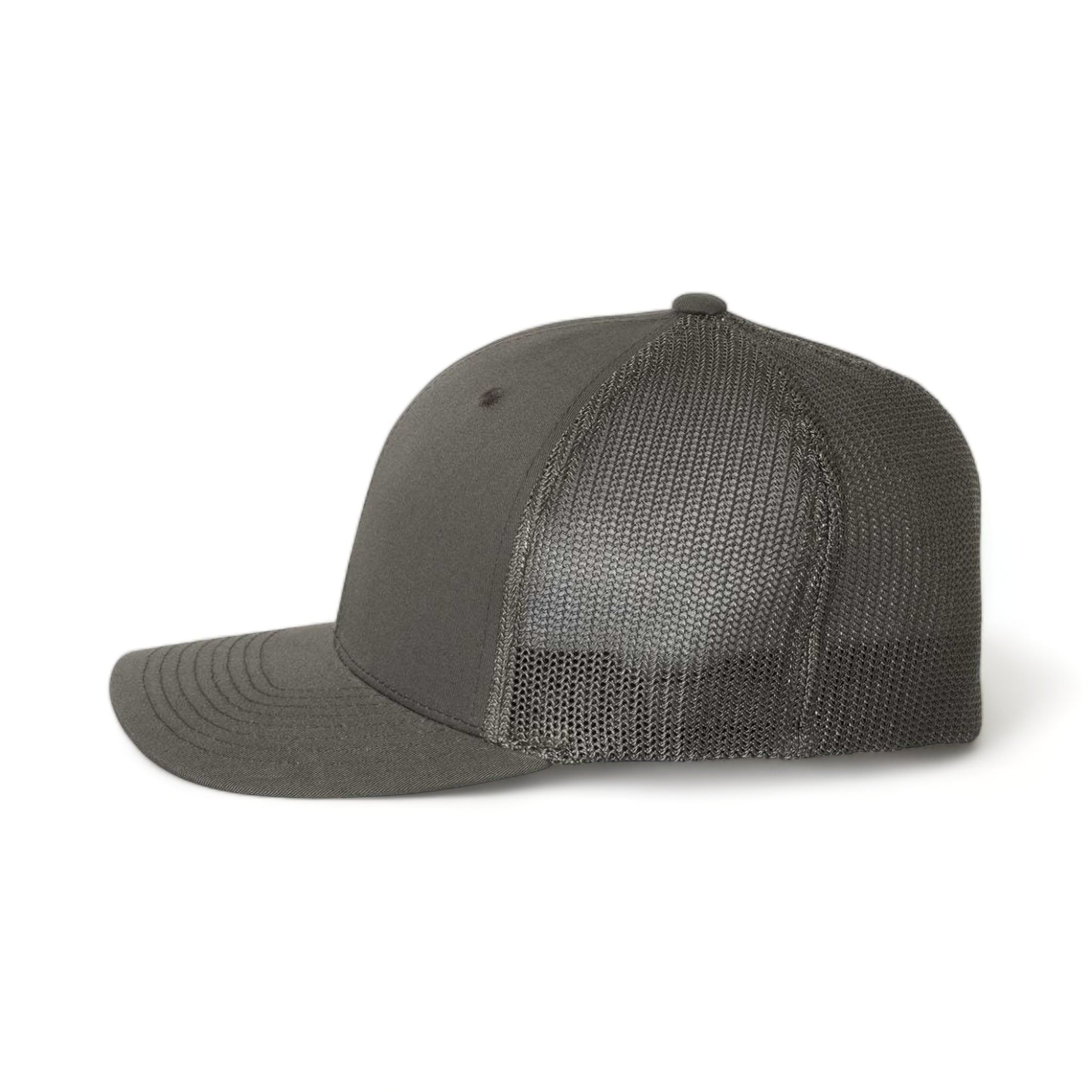 Side view of Flexfit 6511 custom hat in charcoal
