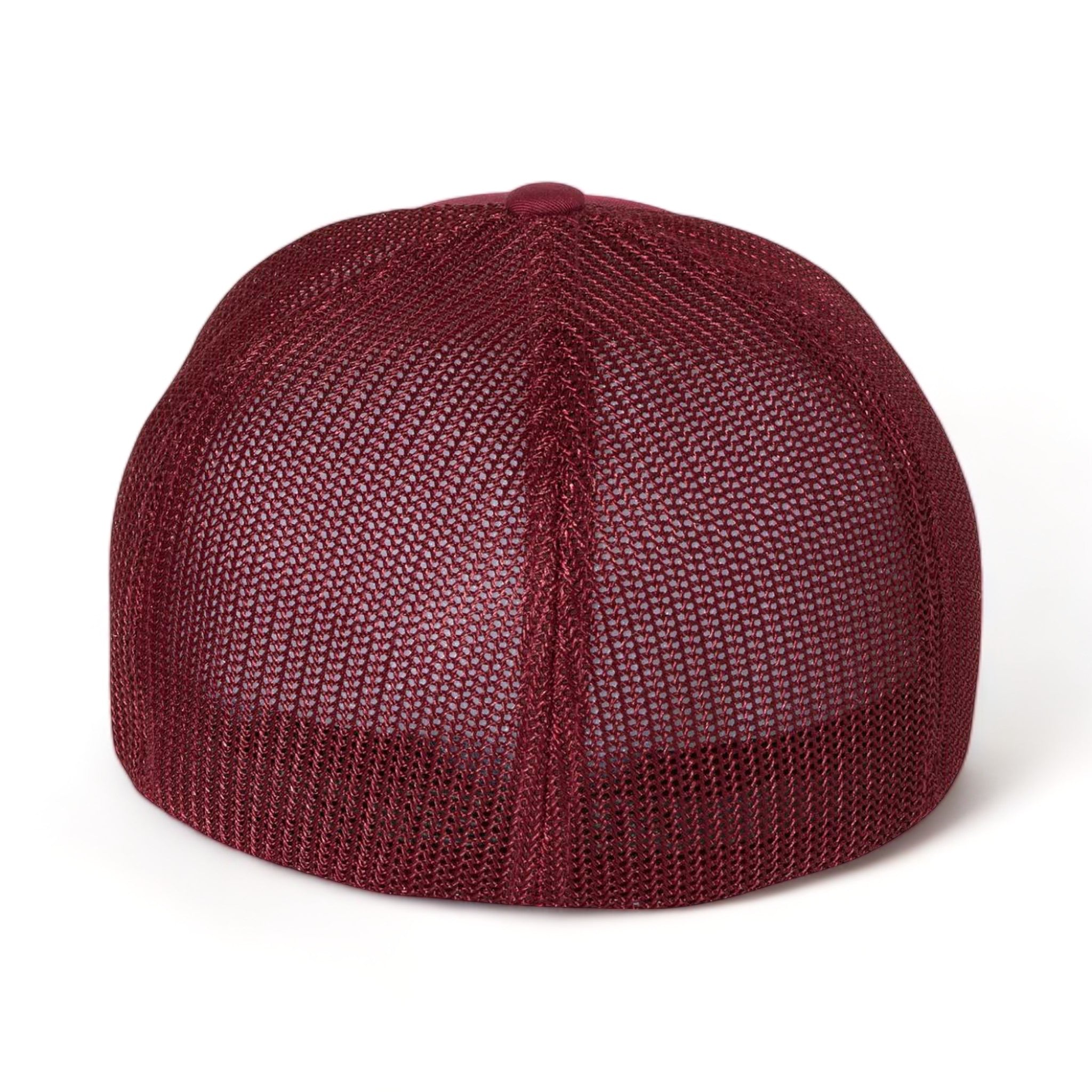 Back view of Flexfit 6511 custom hat in cranberry