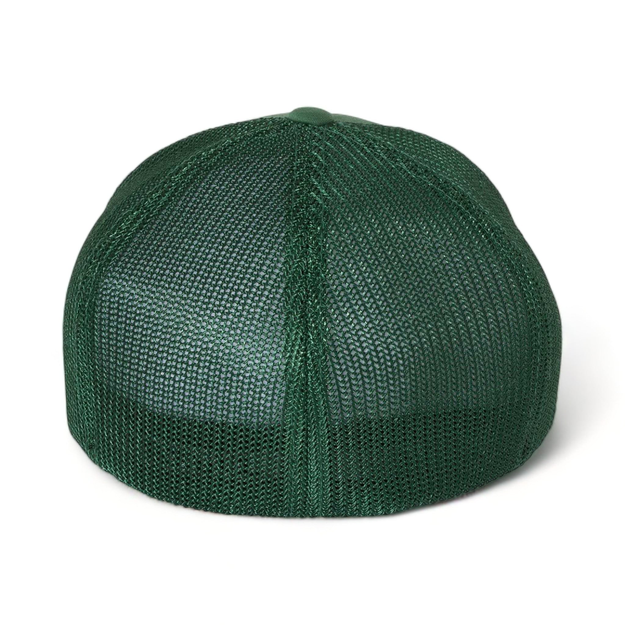 Back view of Flexfit 6511 custom hat in evergreen
