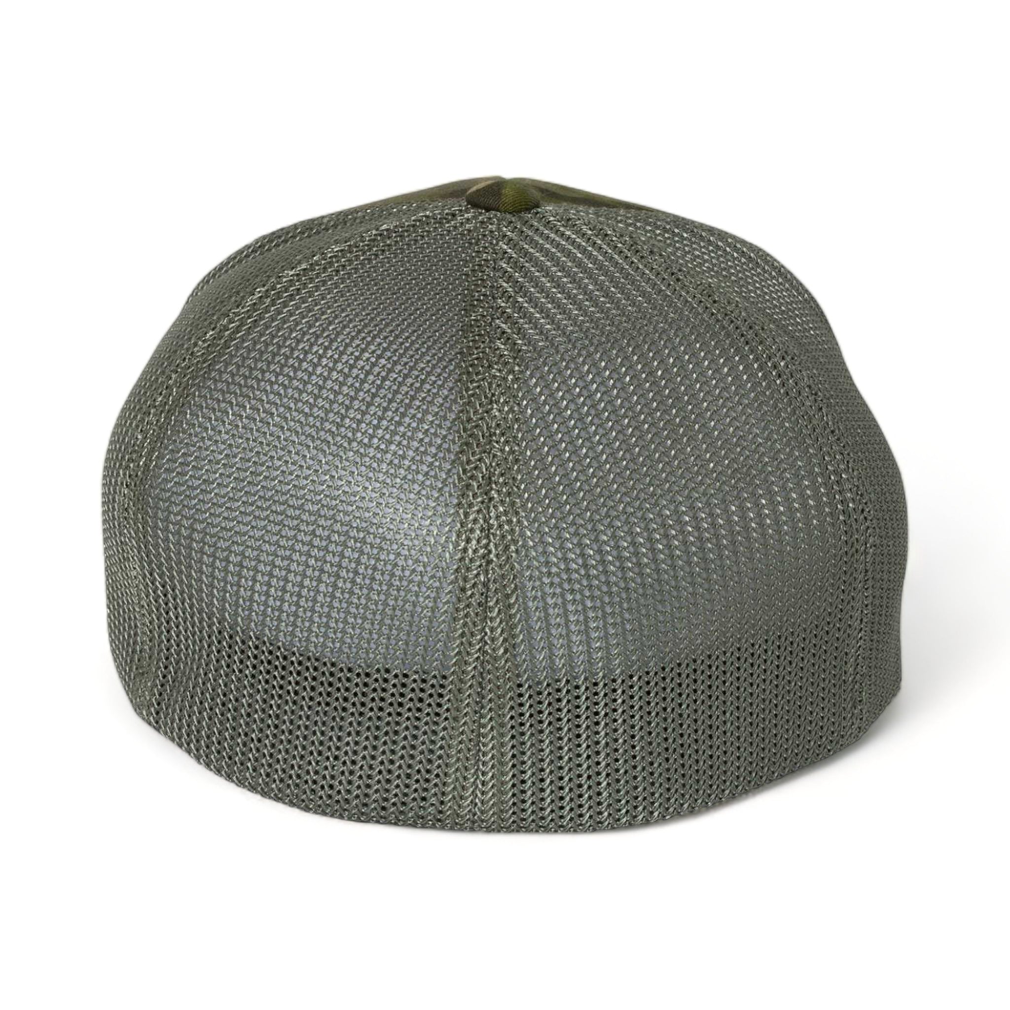 Back view of Flexfit 6511 custom hat in multicam tropic and green