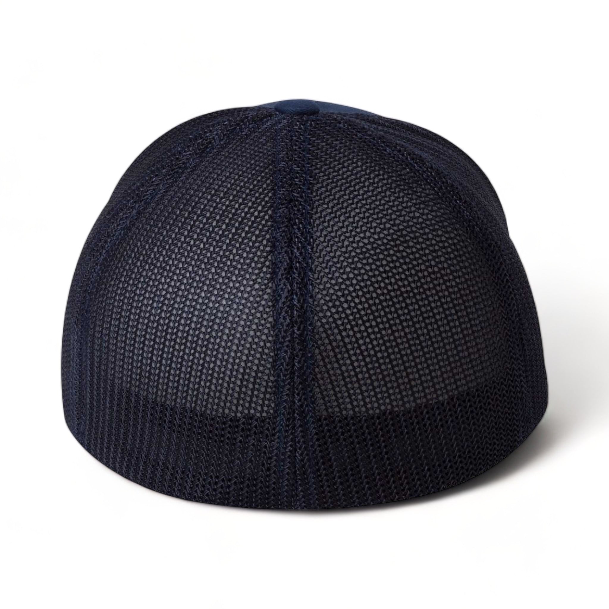 Back view of Flexfit 6511 custom hat in navy