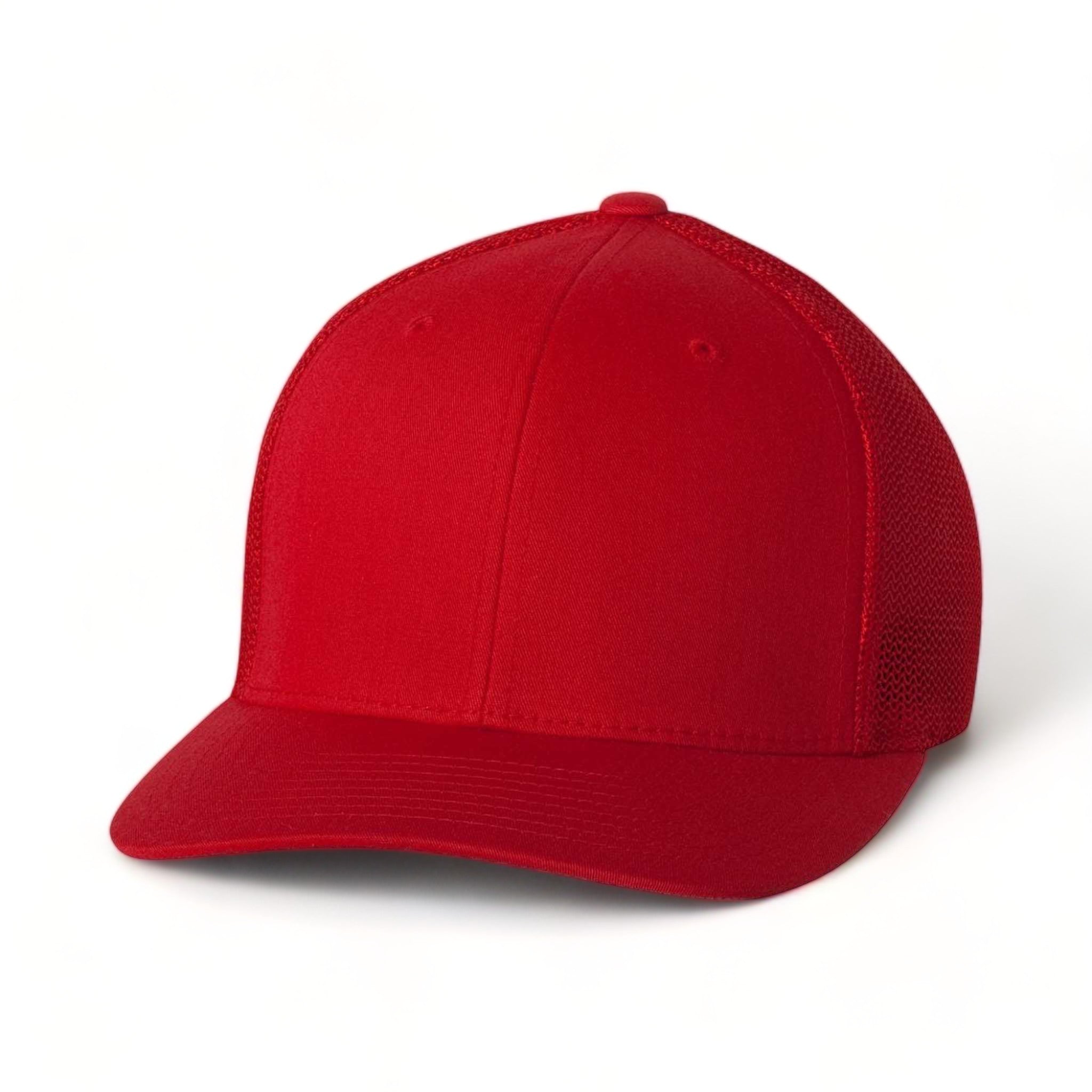 Front view of Flexfit 6511 custom hat in red