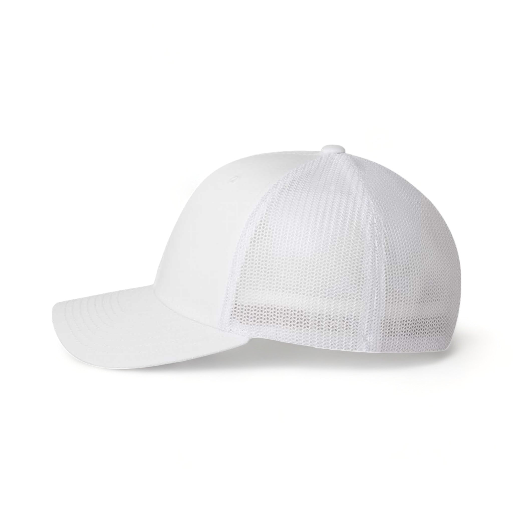 Side view of Flexfit 6511 custom hat in white