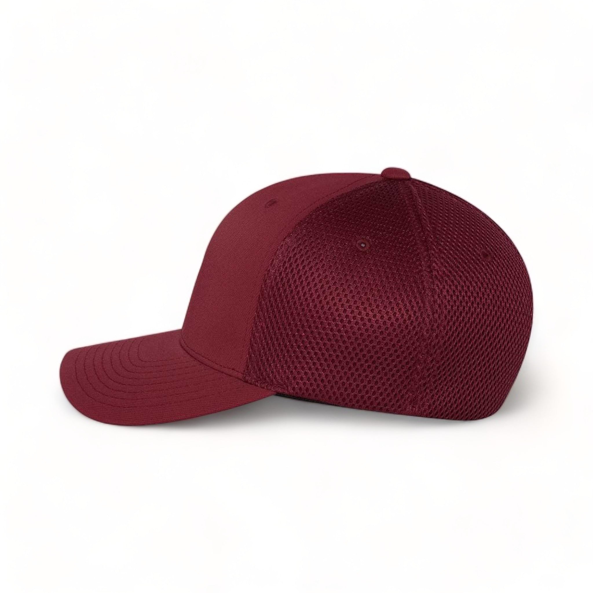 Side view of Flexfit 6533 custom hat in maroon