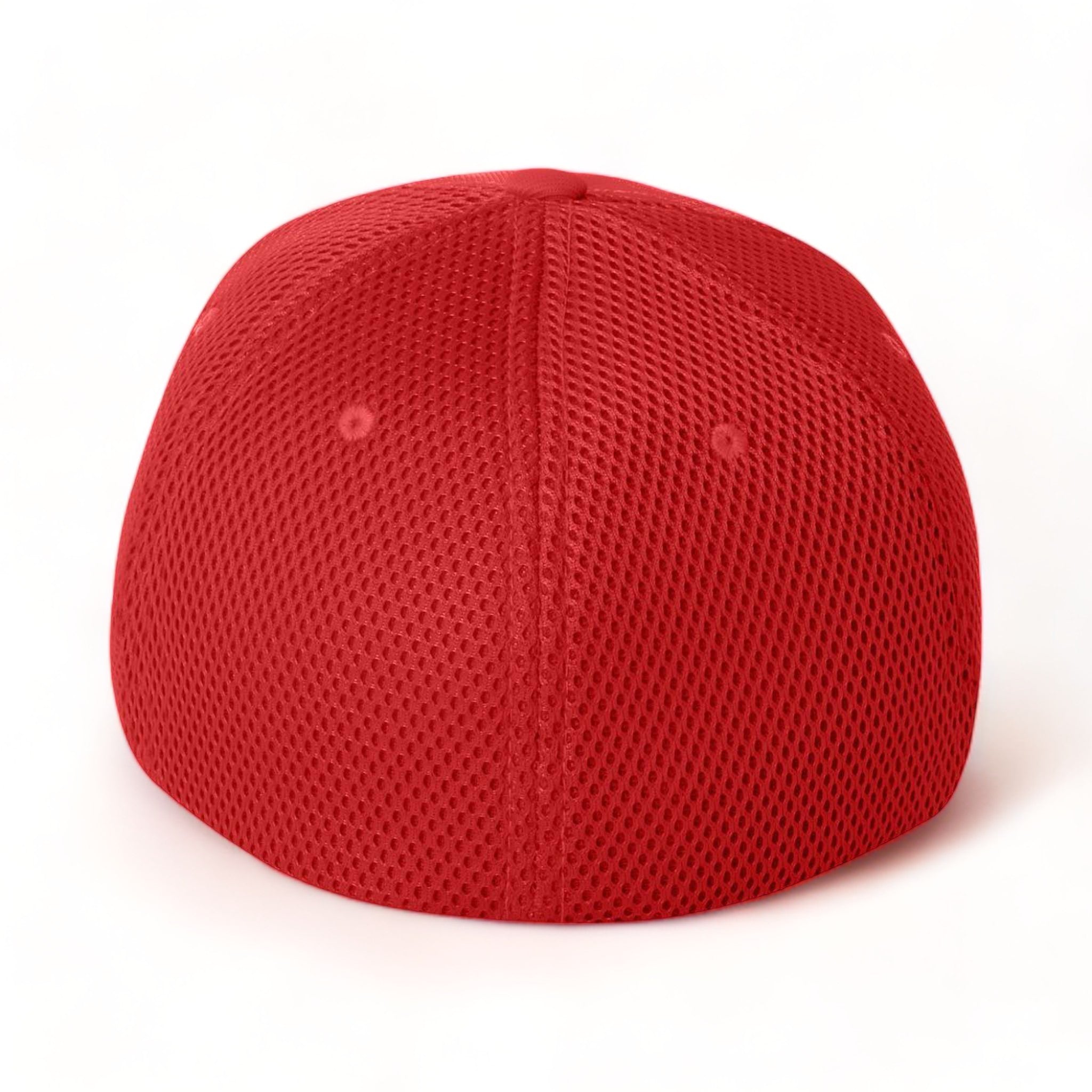 Back view of Flexfit 6533 custom hat in red