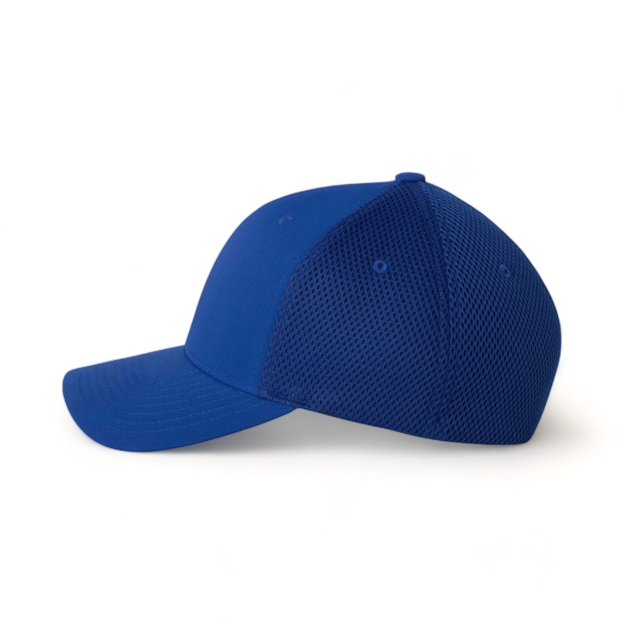 Side view of Flexfit 6533 custom hat in royal blue