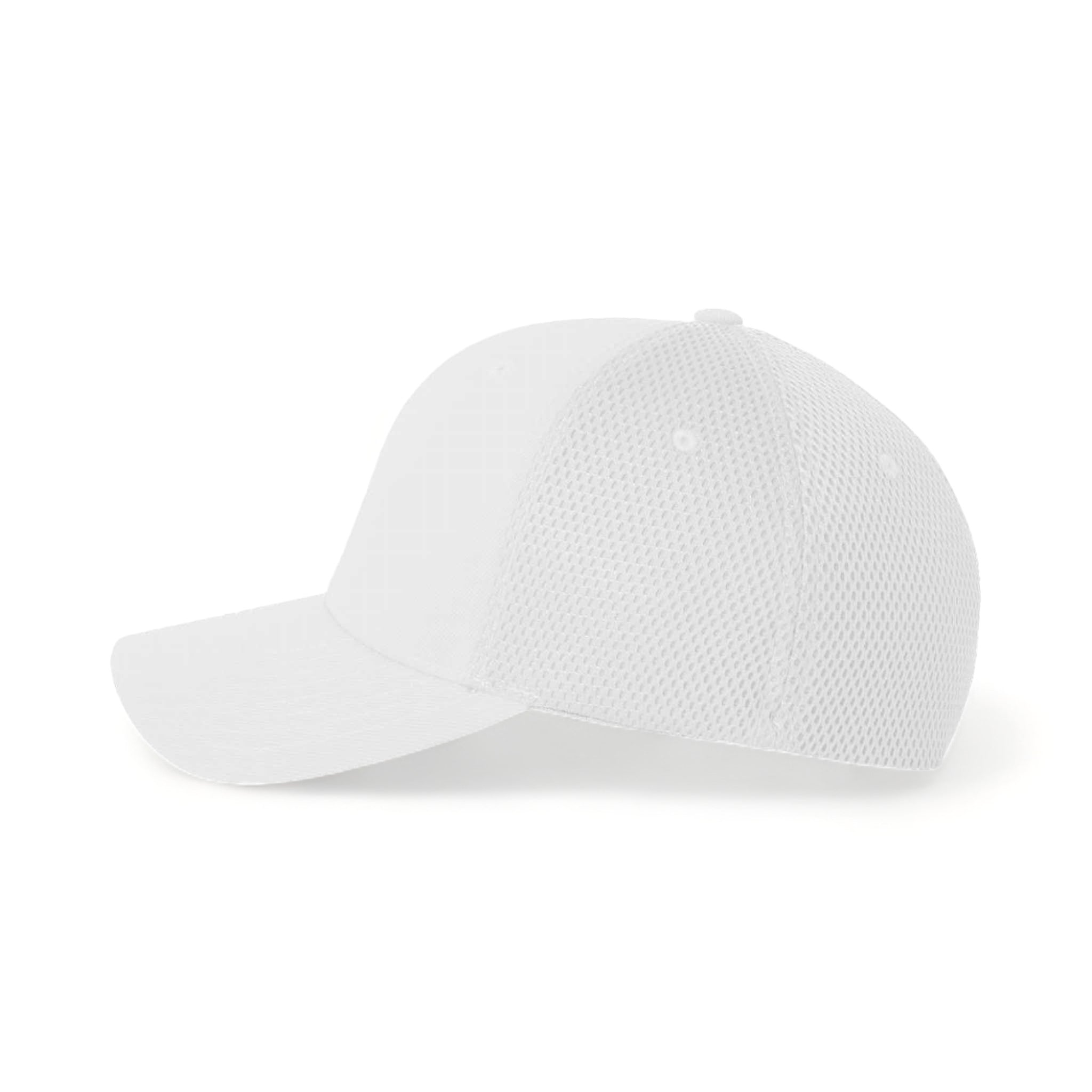 Side view of Flexfit 6533 custom hat in white