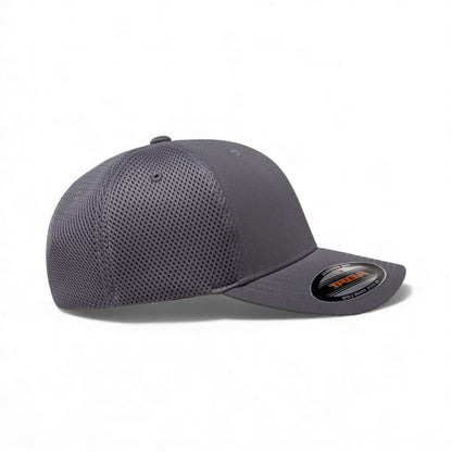 Right side view of Flexfit 6533 custom hat in dark grey