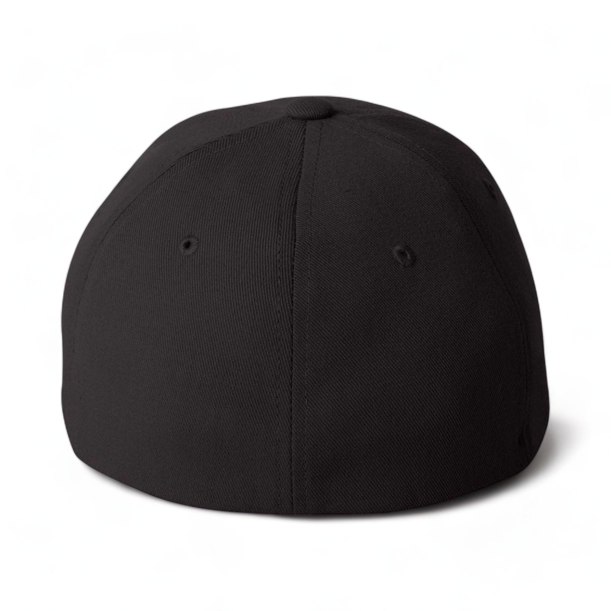 Back view of Flexfit 6580 custom hat in black