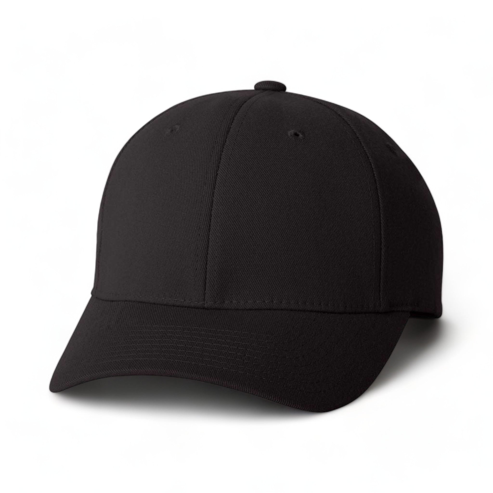 Front view of Flexfit 6580 custom hat in black