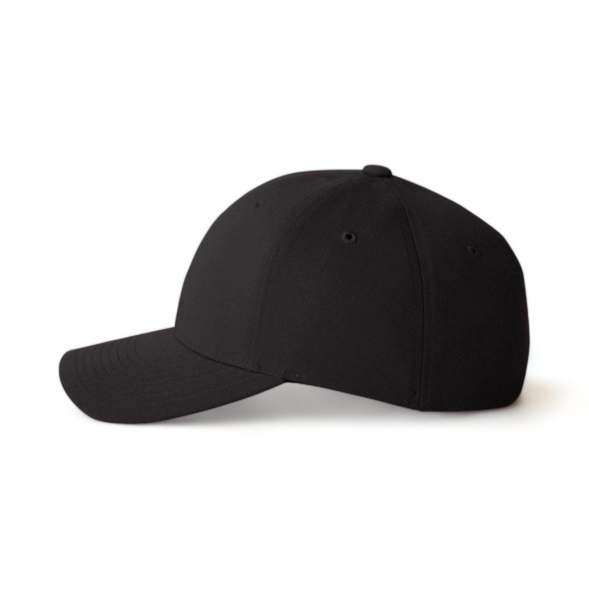 Side view of Flexfit 6580 custom hat in black