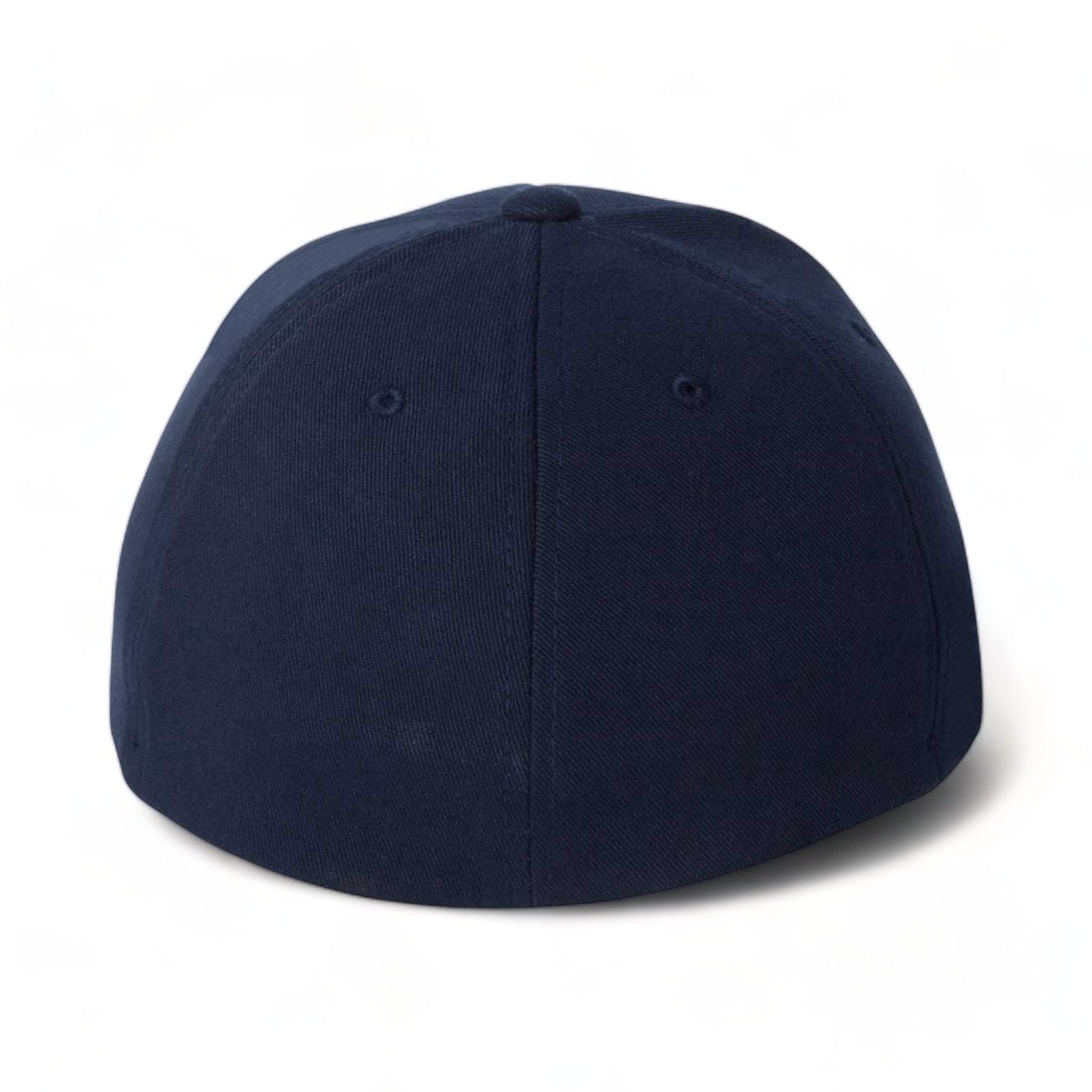 Back view of Flexfit 6580 custom hat in dark navy